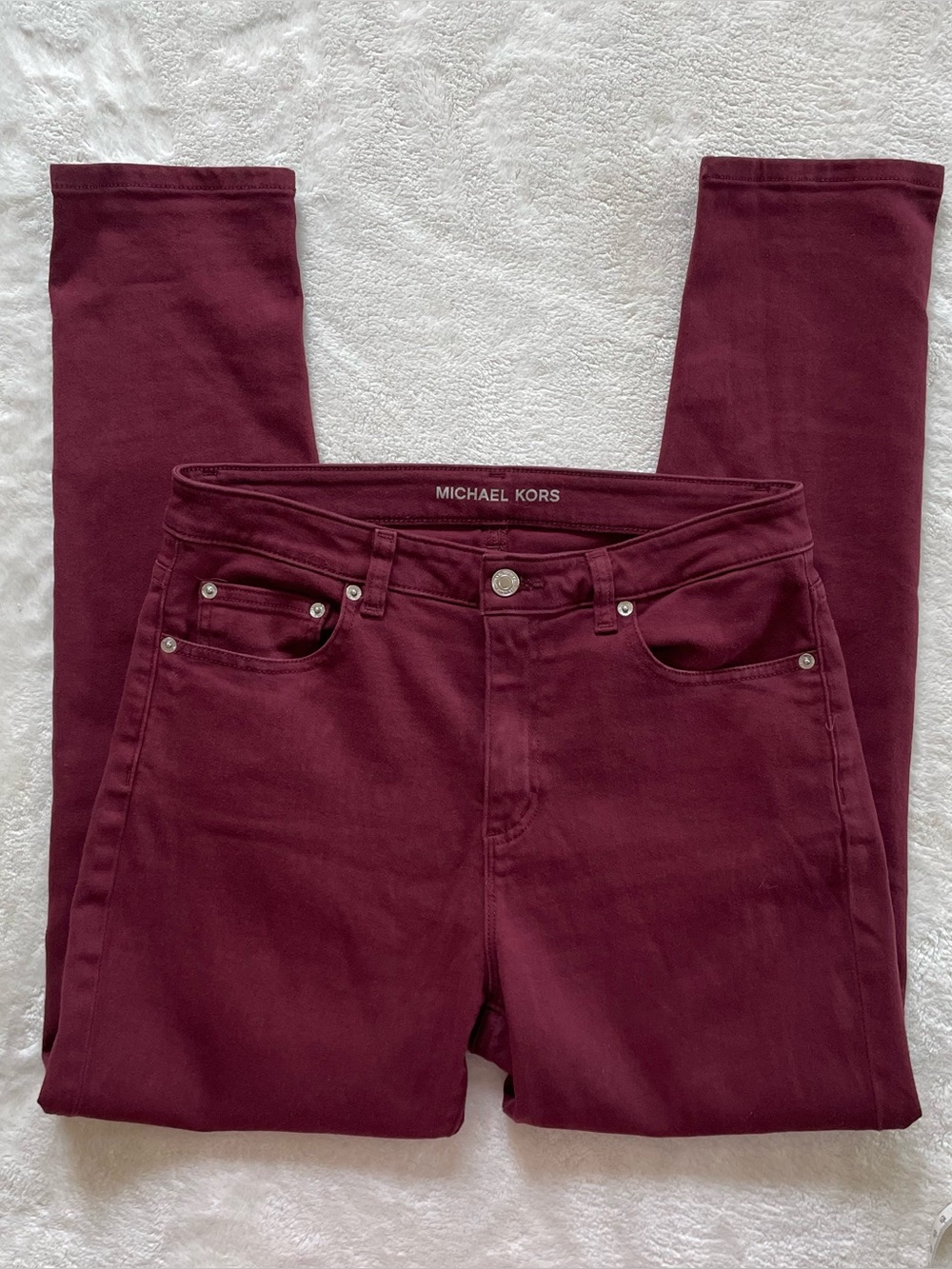 Michael Kors Maroon Slacks size 8 - Picture 2 of 13